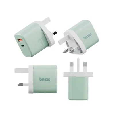 Wall Charger Velox With Weave Cable Bazic - Green